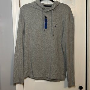 Men's Nautica long sleeve Tee with hood.  NWT size Small